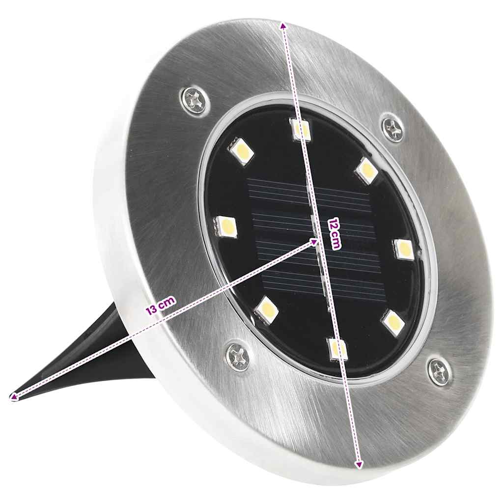 Solar Ground Lights 8 pcs LED Lights Warm White