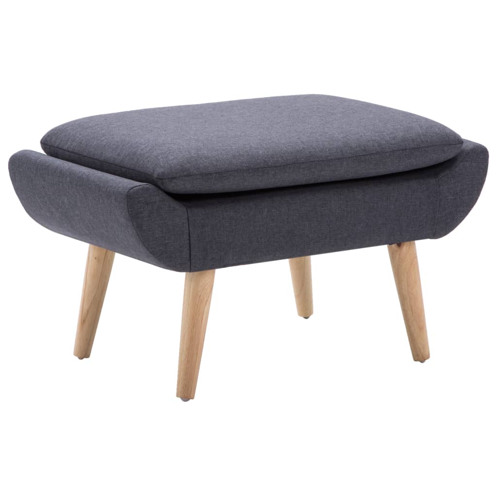 Footstool Fabric Upholstery 73x43x42 cm Dark Grey