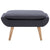 Footstool Fabric Upholstery 73x43x42 cm Dark Grey