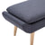 Footstool Fabric Upholstery 73x43x42 cm Dark Grey