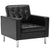 Armchair Black Faux Leather