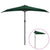 Garden Parasol with Aluminium Pole Green 270x144 cm Half