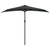 Garden Parasol with Aluminium Pole Anthracite 270x144 cm Half