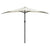 Garden Parasol with Aluminium Pole Sand 300x155 cm Half