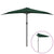 Garden Parasol with Aluminium Pole Green 300x155 cm Half