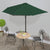 Garden Parasol with Aluminium Pole Green 300x155 cm Half