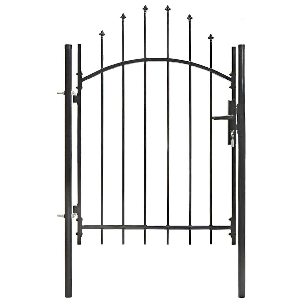 Garden Gate Steel 1x1 m Black