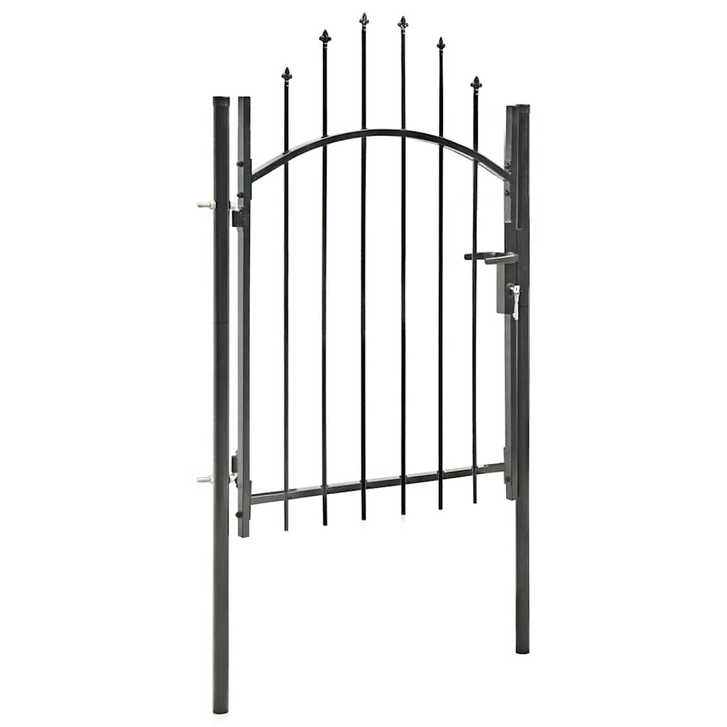 Garden Gate Steel 1x1,25 m Black