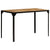 Dining Table Solid Rough Mange Wood and Steel 120 cm