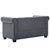 2-Seater Chesterfield Sofa Artificial Suede Leather Grey