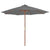 Garden Parasol with Wooden Pole 300 cm Anthracite