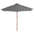 Garden Parasol with Wooden Pole 300 cm Anthracite