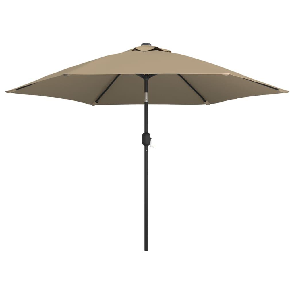 Garden Parasol with Metal Pole 300 cm Taupe