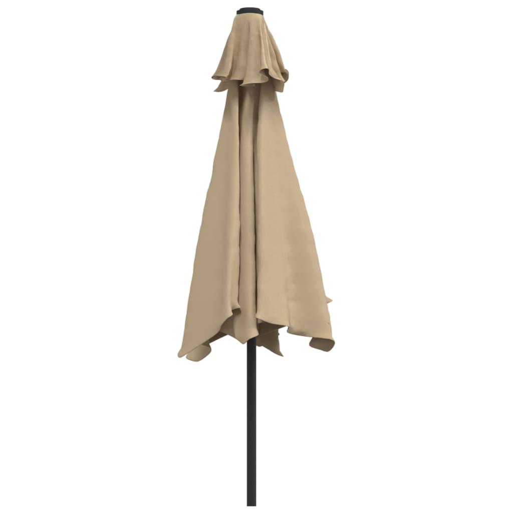 Garden Parasol with Metal Pole 300 cm Taupe