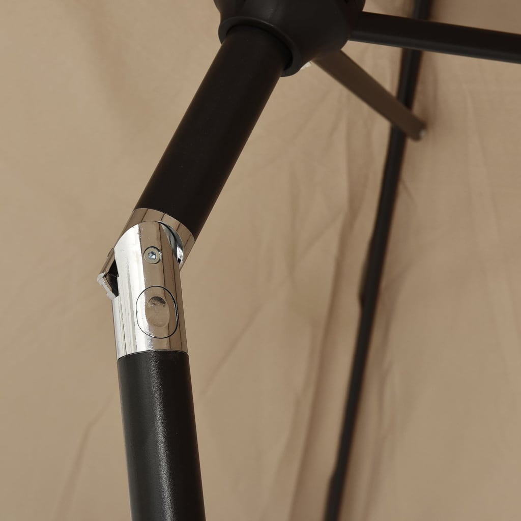 Garden Parasol with Metal Pole 300 cm Taupe