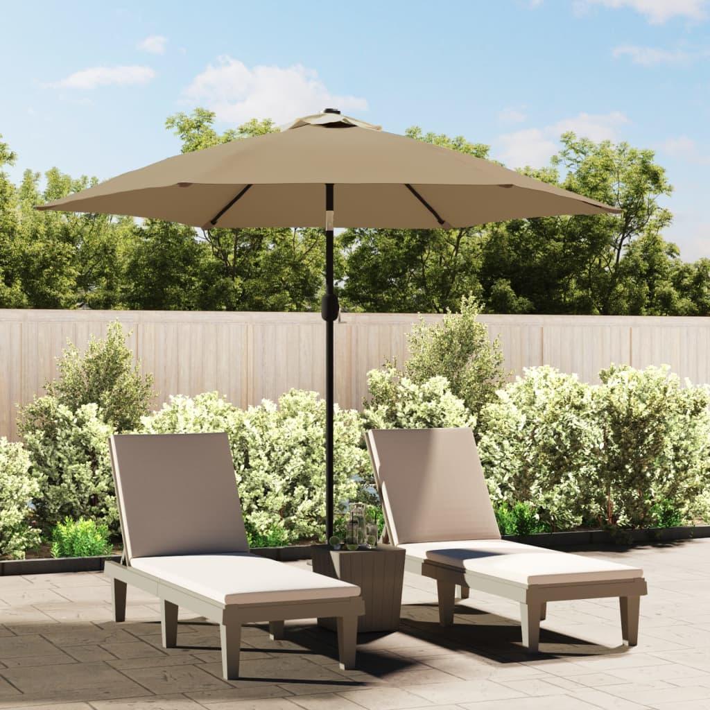 Garden Parasol with Metal Pole 300 cm Taupe