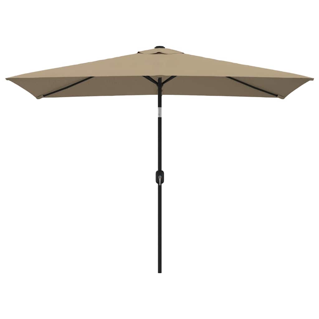 Garden Parasol with Metal Pole 300x200 cm Taupe