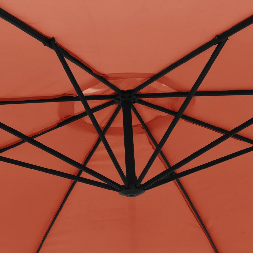 Cantilever Garden Parasol with Aluminium Pole 350 cm Terracotta