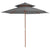 Double Decker Garden Parasol with Wooden Pole 270 cm Anthracite