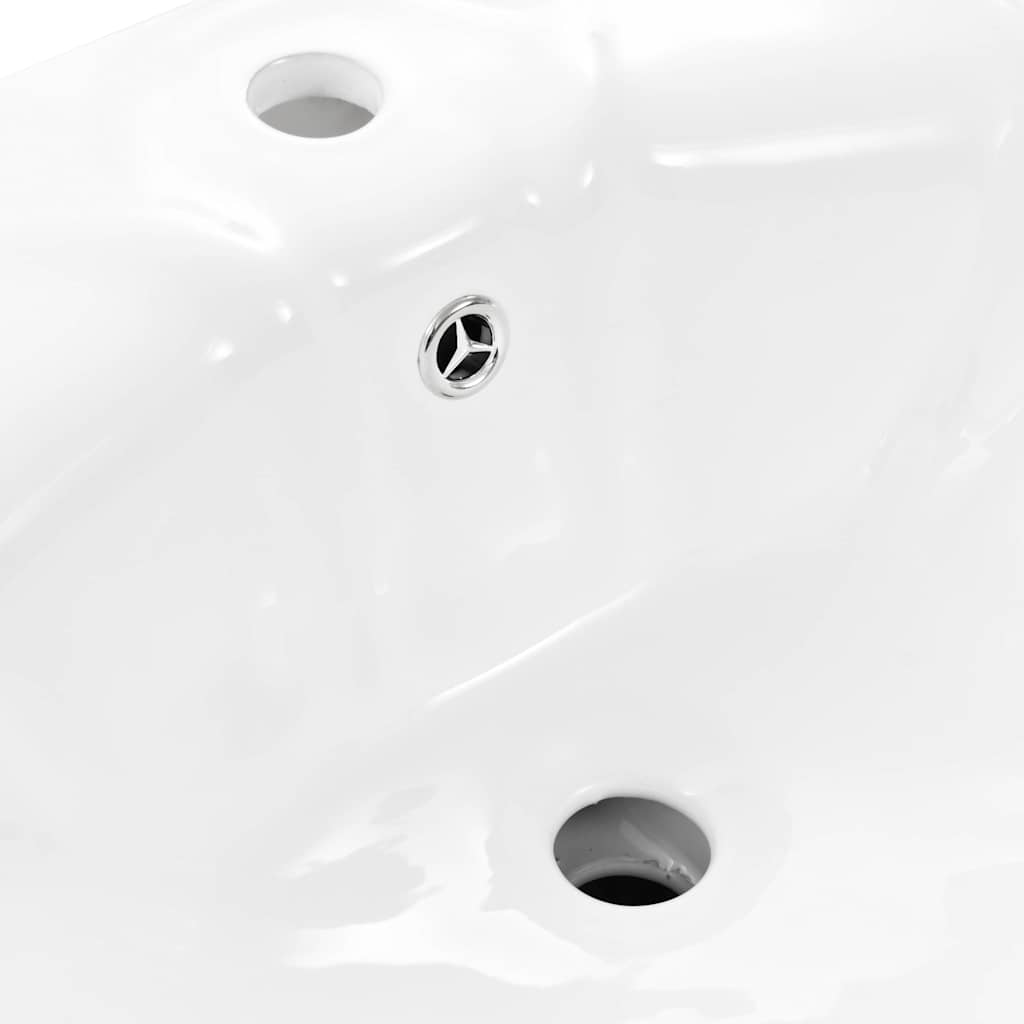 Freestanding Basin with Pedestal Ceramic White 580x510x200 mm