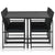 7 Piece Outdoor Dining Set with Cushions Poly Rattan Black