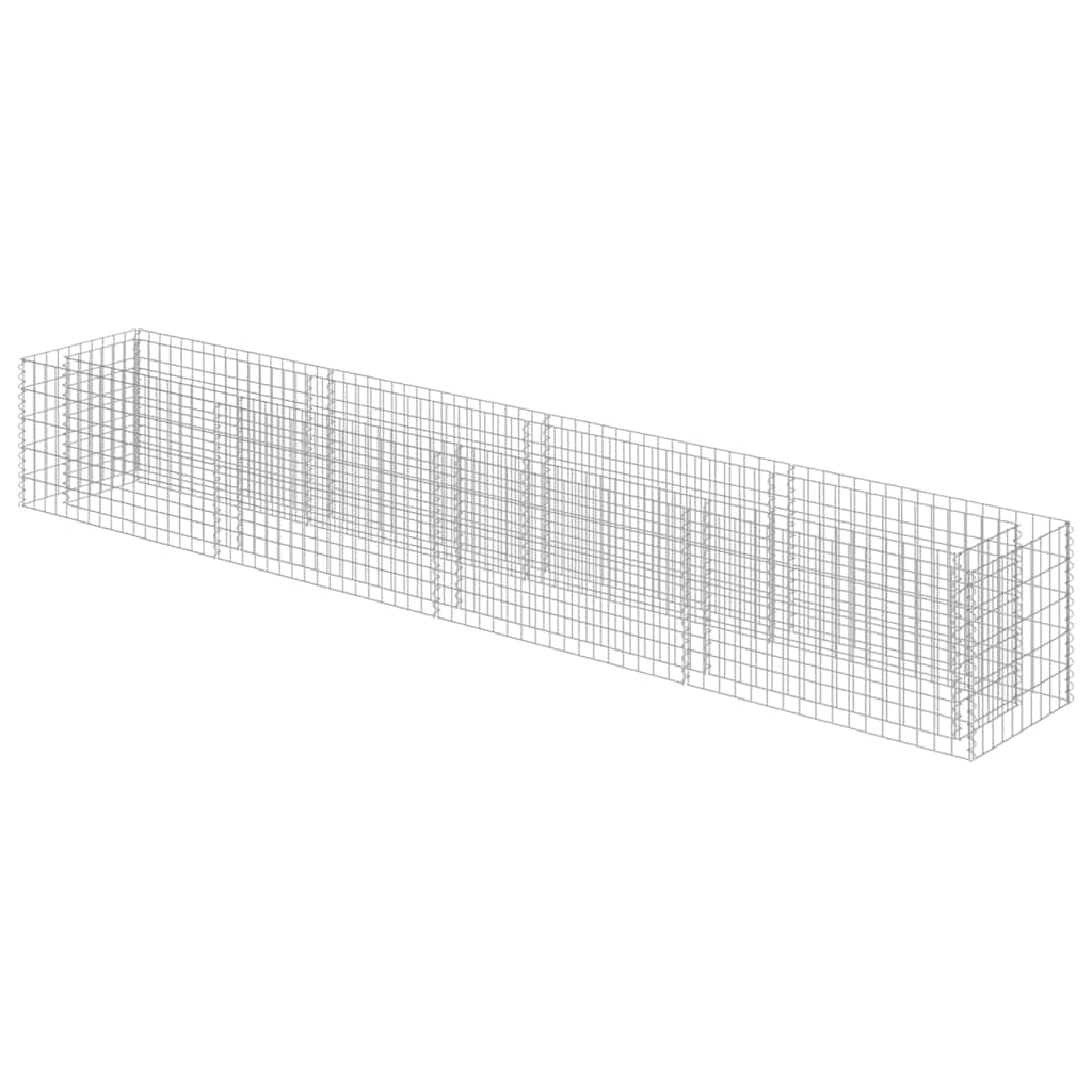 Gabion Raised Bed Galvanised Steel 360x50x50 cm