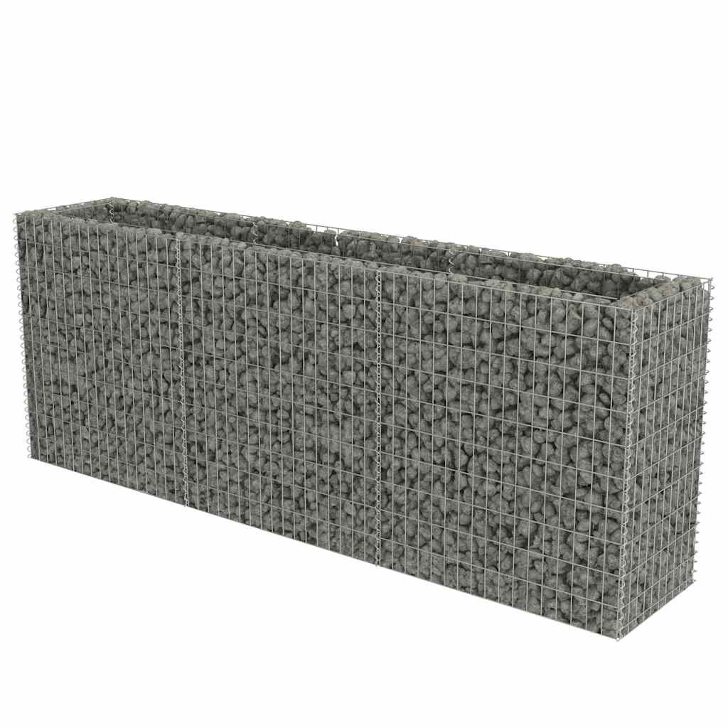 Gabion Raised Bed Galvanised Steel 270x50x100 cm
