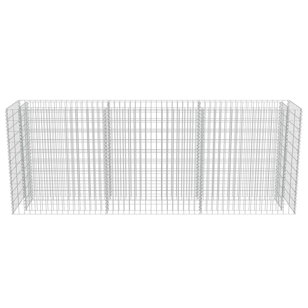 Gabion Raised Bed Galvanised Steel 270x50x100 cm