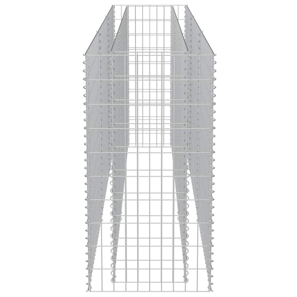 Gabion Raised Bed Galvanised Steel 270x50x100 cm