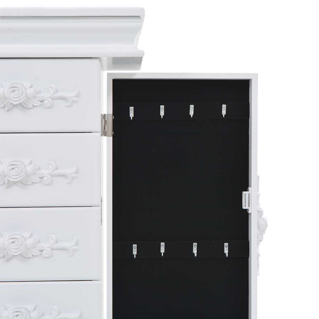 Free Standing Jewelery Cabinet White