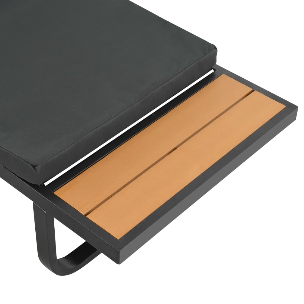 2 Piece Garden Corner Sofa Set with Cushions Aluminium WPC