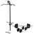 Wall-mounted Power Tower with Barbell and Dumbbell Set 60.5 kg