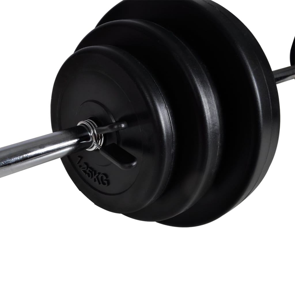 Weight Bench with Weight Rack&Barbell and Dumbbell Set 30.5kg