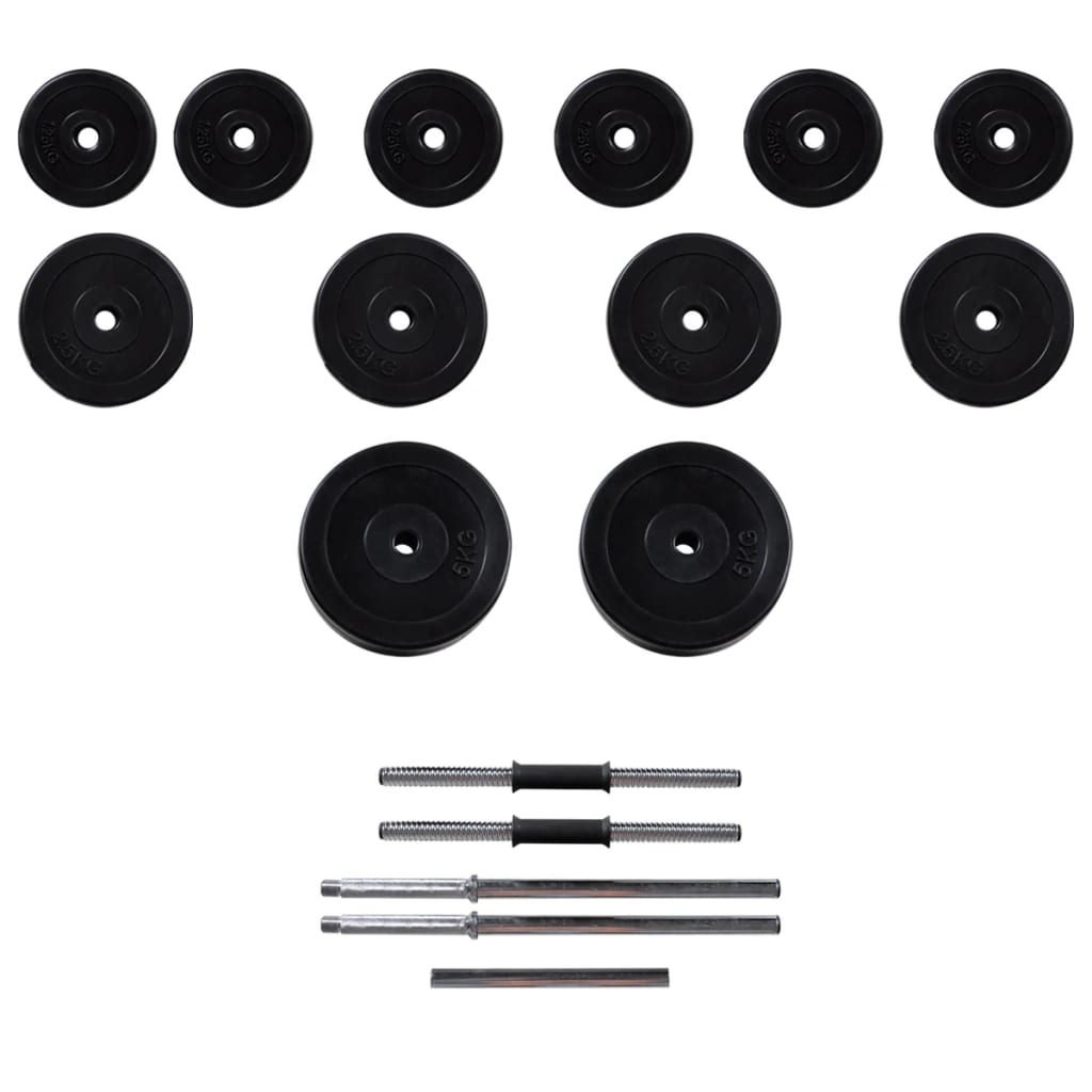 Weight Bench with Weight Rack&Barbell and Dumbbell Set 30.5kg