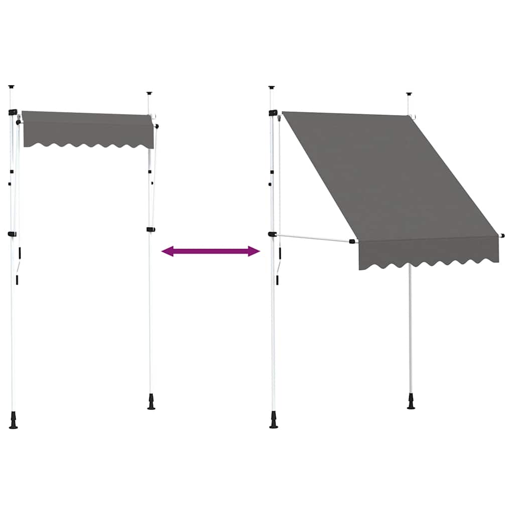 Manual Retractable Awning 150 cm Anthracite