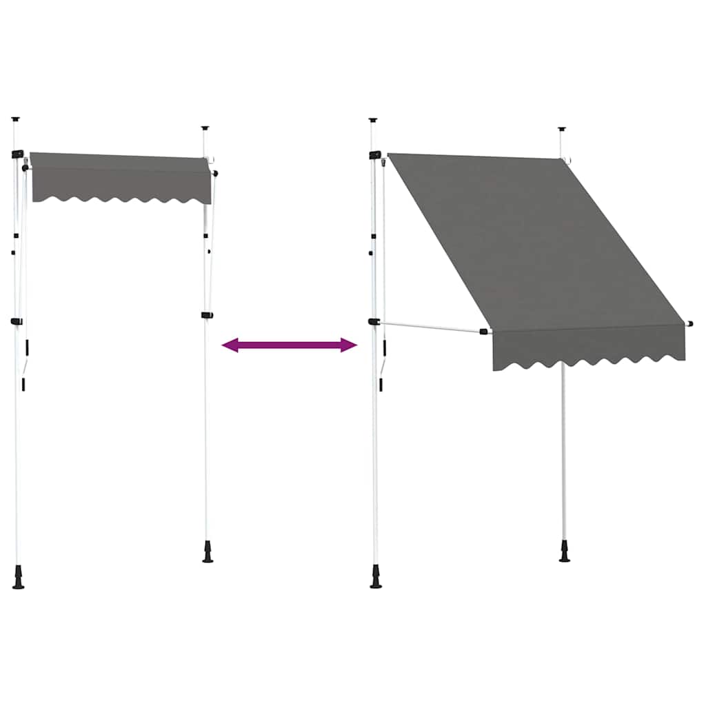 Manual Retractable Awning 150 cm Anthracite