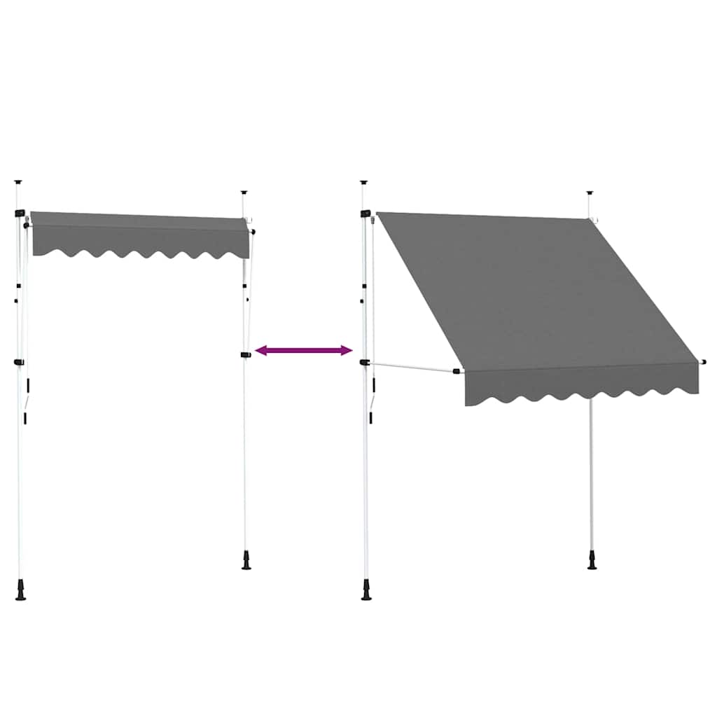 Manual Retractable Awning 200 cm Anthracite