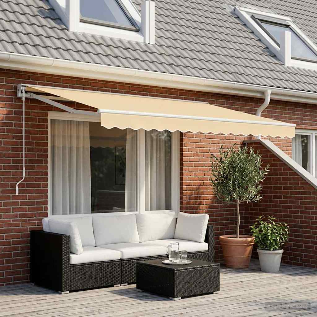 Awning Replacement Fabric Cream 500x300 cm Polyester