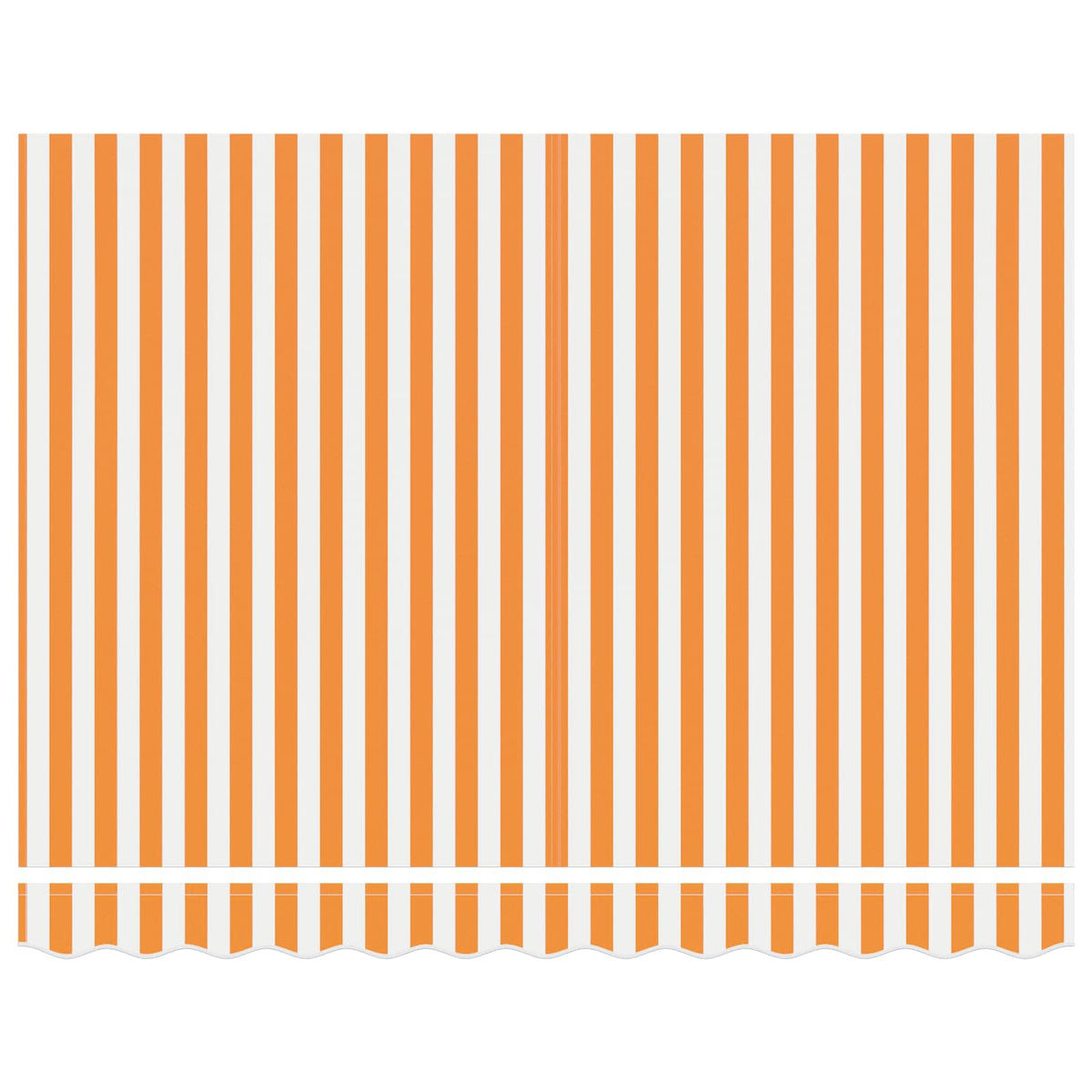 Awning Replacement Fabric Orange and White 350x250 cm Polyester