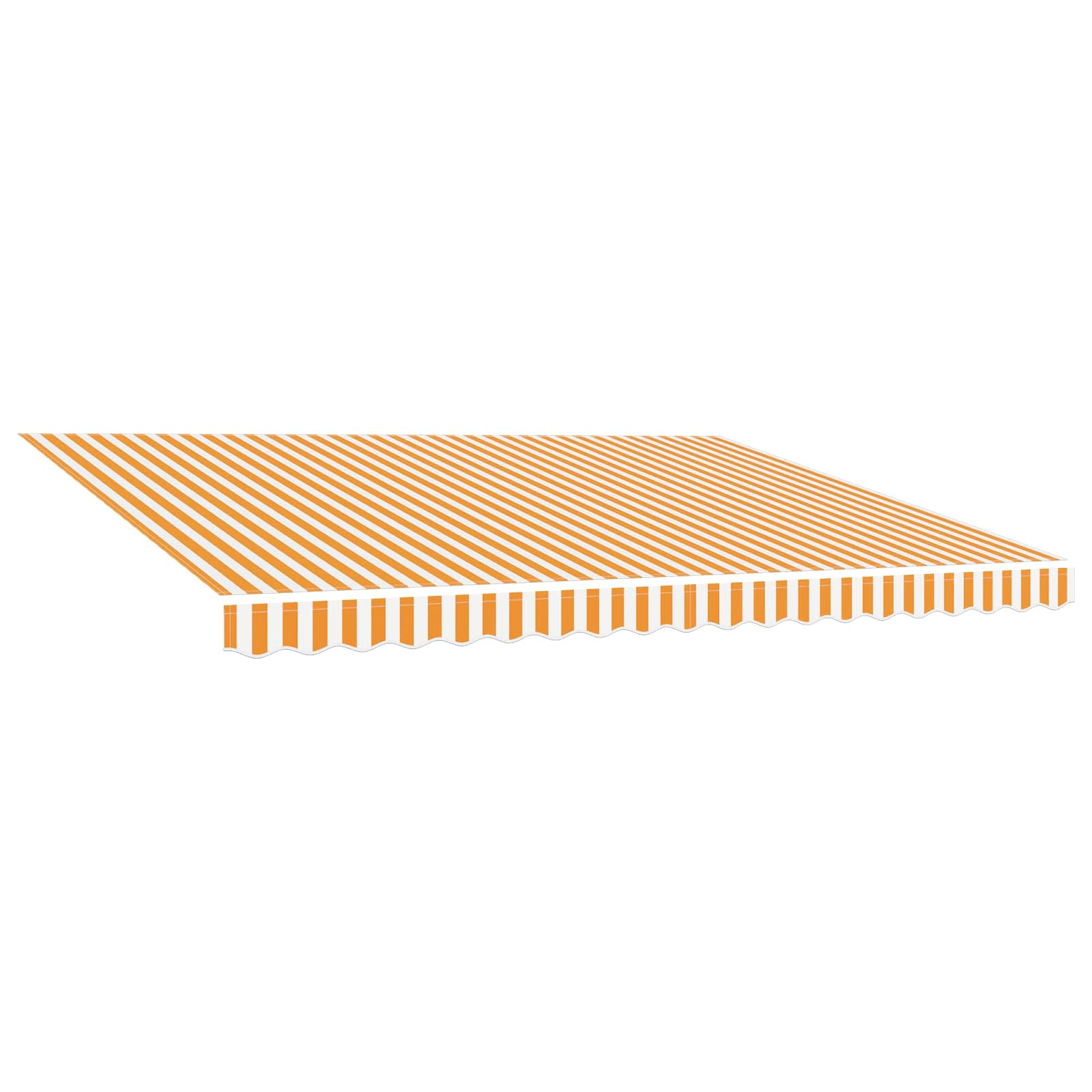 Awning Replacement Fabric Orange and White 500x300 cm Polyester