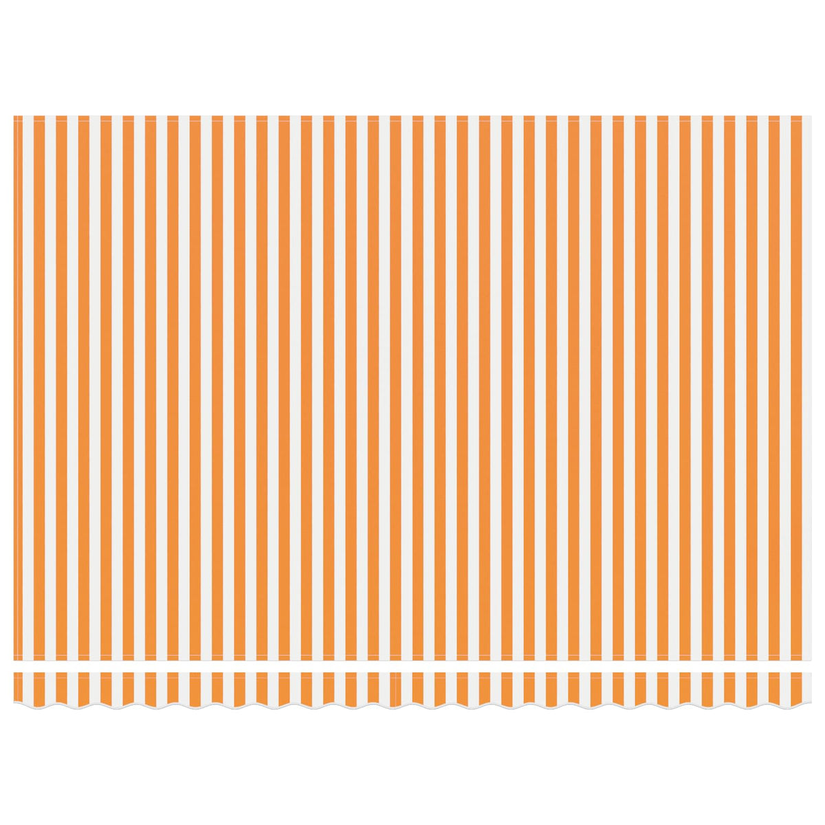 Awning Replacement Fabric Orange and White 500x300 cm Polyester