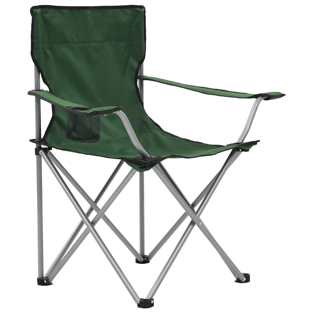 Camping Table and Chair Set 3 Pieces Green