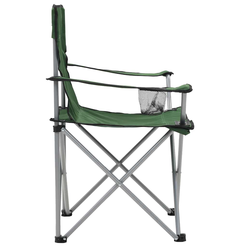 Camping Table and Chair Set 3 Pieces Green