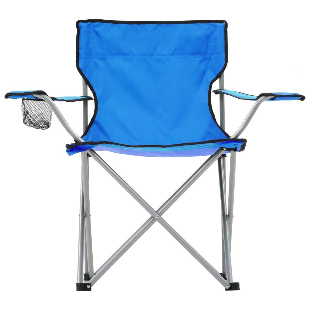 Camping Table and Chair Set 3 Pieces Blue