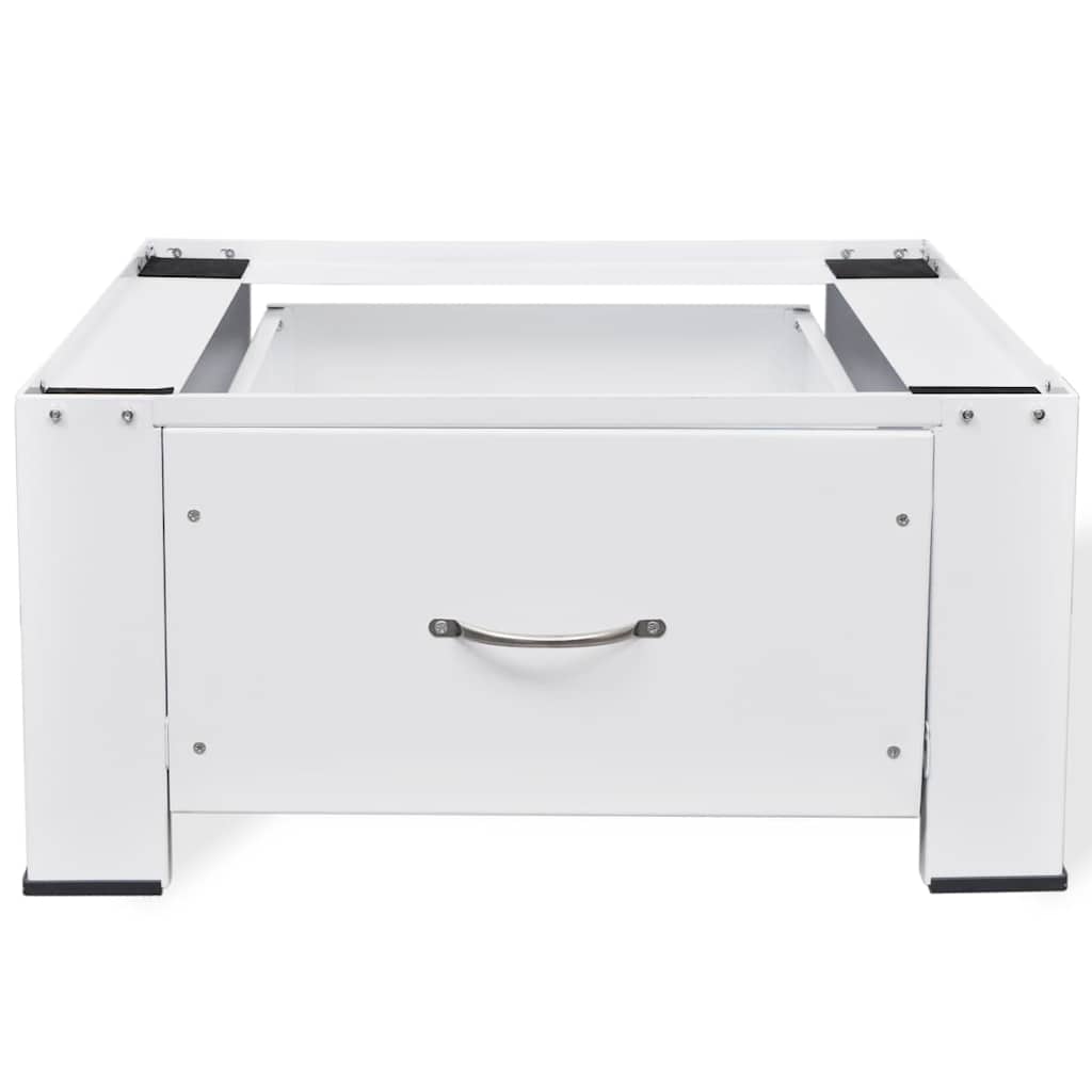 Pedestal for Washing Machine White with Drawer