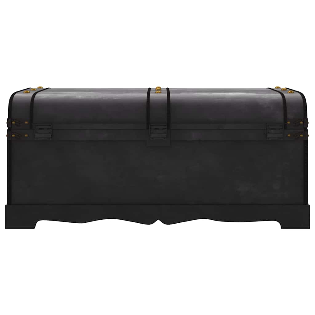 Treasure Chest Wood Black 90x51x42 cm