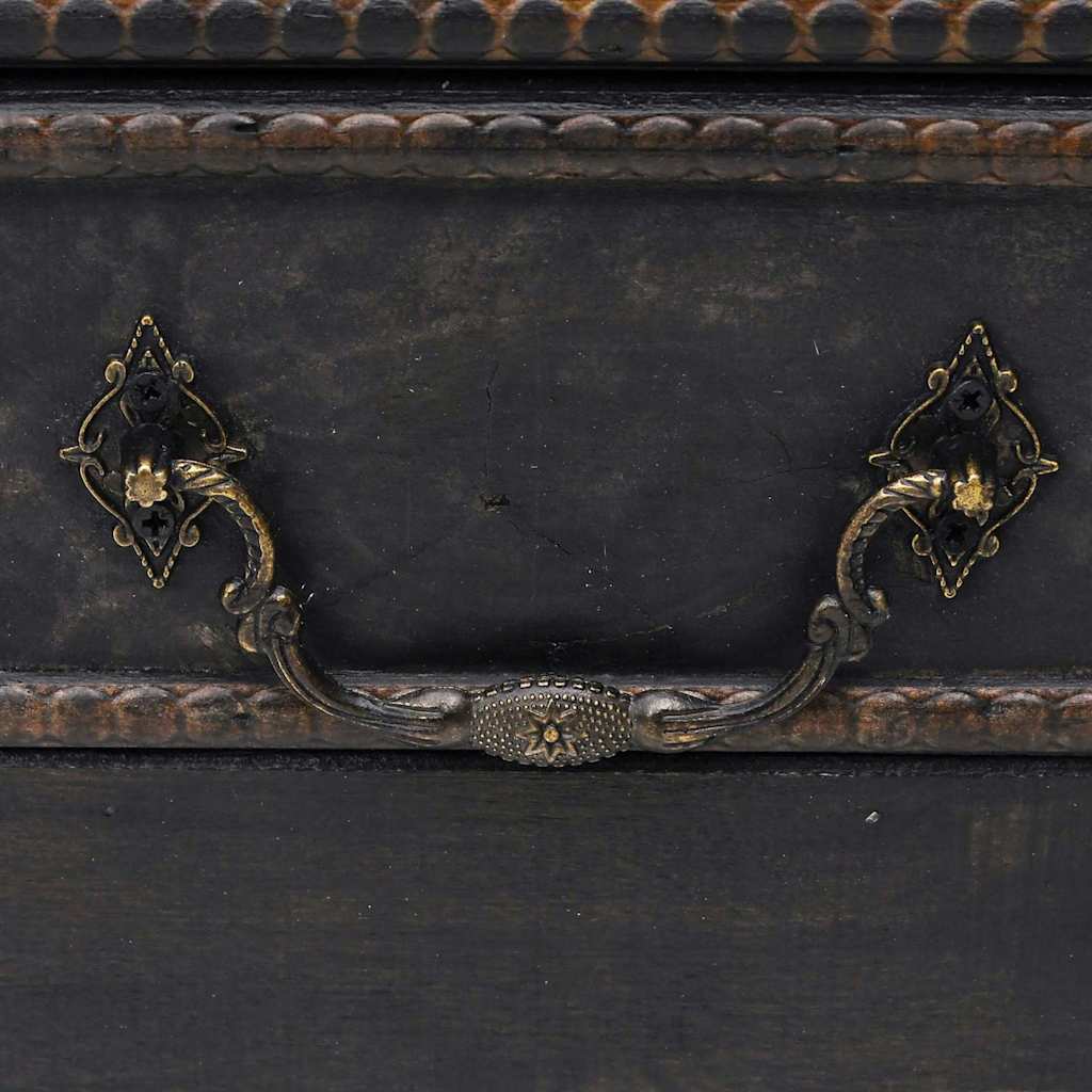Treasure Chest Wood Black 90x51x42 cm