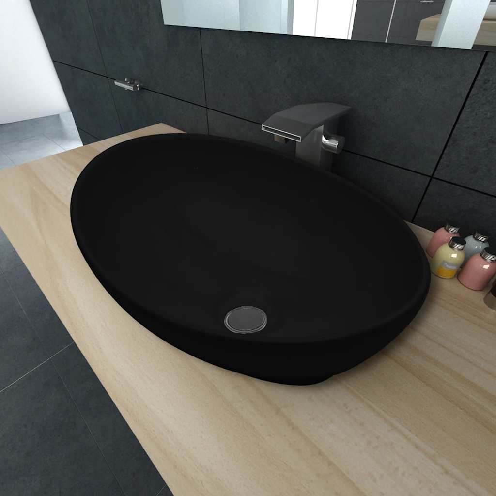 Ceramic Basin 40x33 cm Black
