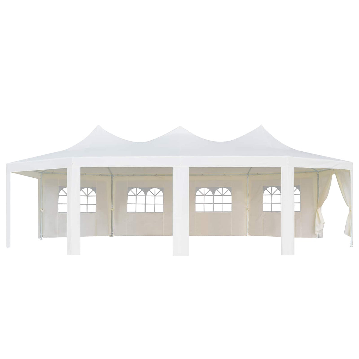 Gazebo Frame White 448 x 320 x 834cm Metal