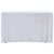 2 pcs Stretch Table Covers with Skirt 183x76x74 cm White